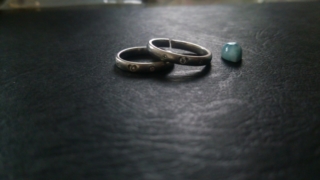 ラリマー　結婚指輪