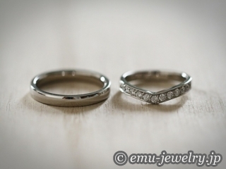 「毎日着けられるエンゲージリングにしたいんです。」という想いが形になりました。