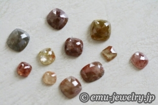 ローズカットのカラーダイヤモンドが入荷しました。①